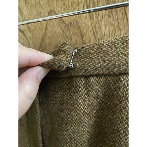 Lauren Ralph Lauren Vintage Lambswool Brown Pencil Skirt Size 6 Tweed Brown Zip - Picture 6 of 8